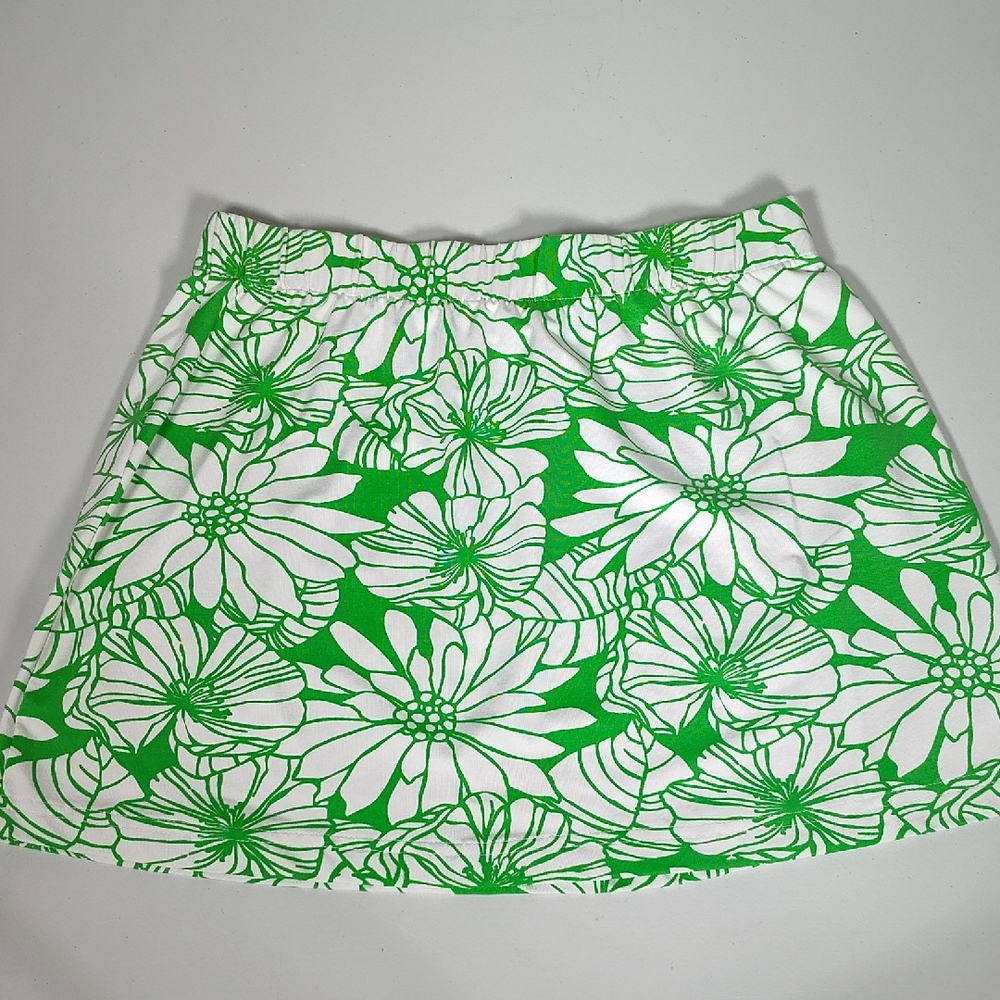 Vintage Lily's of Beverly Hills‎ green floral athletic tennis skirt S